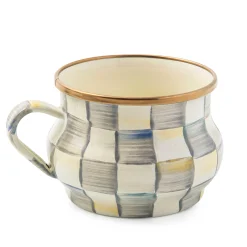 The Coffee Shop|Drinkware|MacKenzie-Childs Sterling Check Teacup