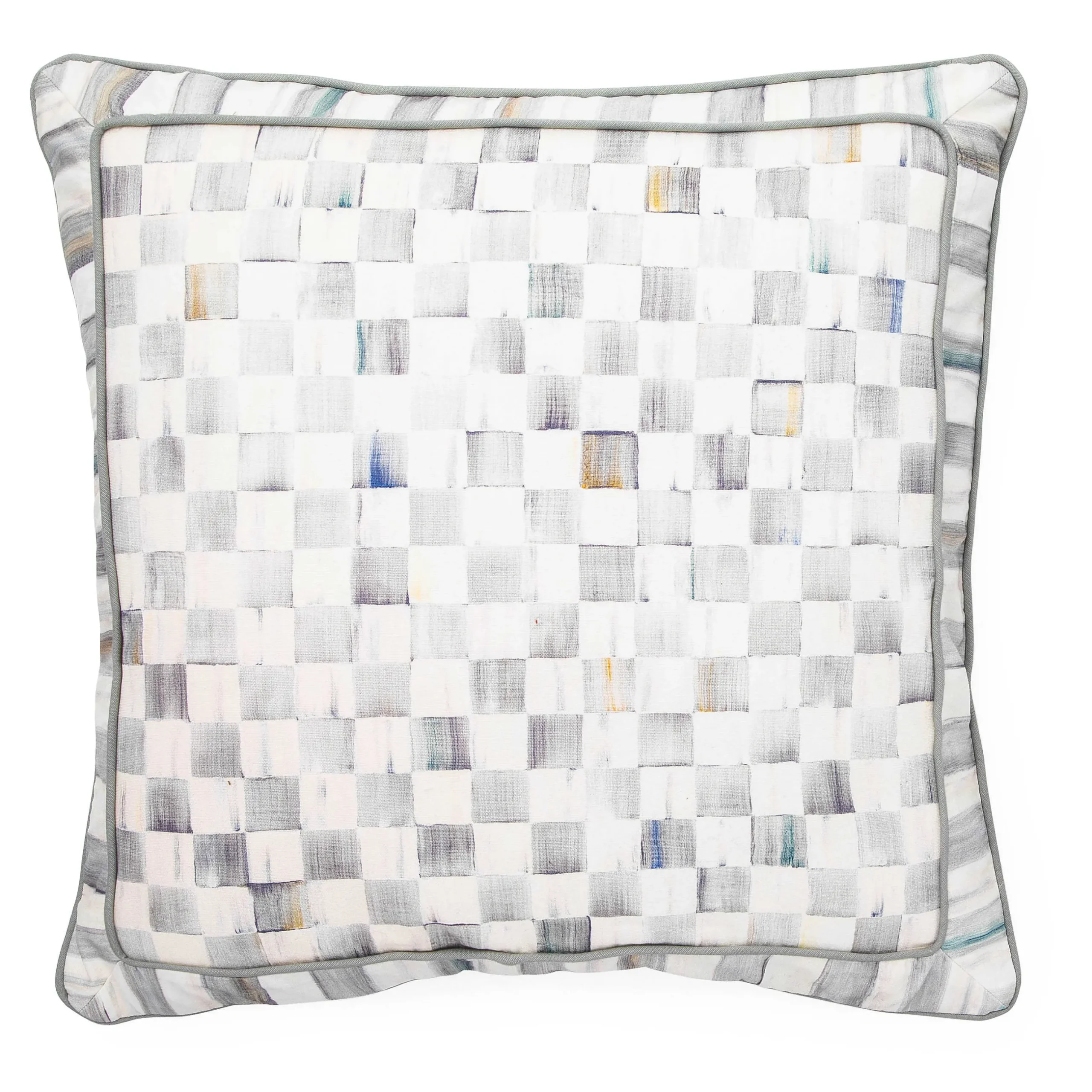 Pillows, Throws, & Cushions|MacKenzie-Childs Sterling Check Throw Pillow