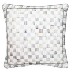 Pillows, Throws, & Cushions|MacKenzie-Childs Sterling Check Throw Pillow