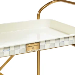 Dining Room & Kitchen|Bar Entertaining|MacKenzie-Childs Sterling Check 2-Tier Kitchen Cart