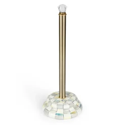 Bath & Bath Accessories|MacKenzie-Childs Sterling Check Toilet Tissue Storage