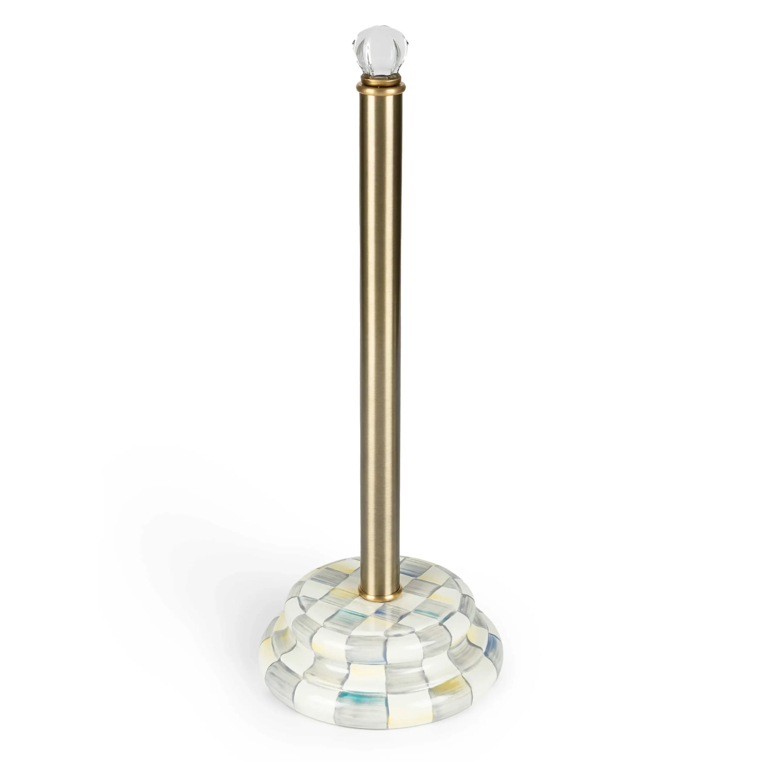 Bath & Bath Accessories|MacKenzie-Childs Sterling Check Toilet Tissue Storage