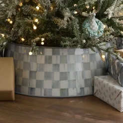 Holiday|Room Accents|MacKenzie-Childs Sterling Check Tree Collar