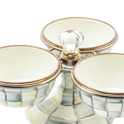 Bar Entertaining|Serveware|MacKenzie-Childs Sterling Check Triplicity