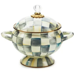 Fall Entertaining|Serveware|MacKenzie-Childs Sterling Check Tureen