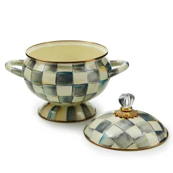 Fall Entertaining|Serveware|MacKenzie-Childs Sterling Check Tureen