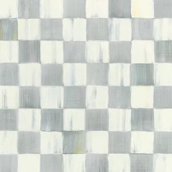 Finishing Touches|MacKenzie-Childs Sterling Check Wallpaper