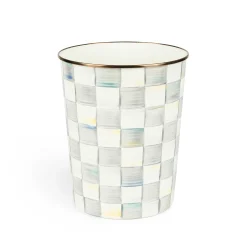 Bath & Bath Accessories|Room Accents|MacKenzie-Childs Sterling Check Waste Bin