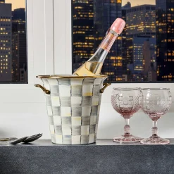 Bar Entertaining|Serveware|MacKenzie-Childs Sterling Check Wine Cooler