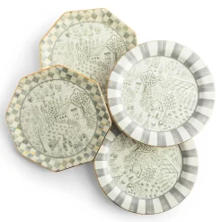 Spring|Dinnerware & Flatware|MacKenzie-Childs Sterling Cottage Dessert Plates, Set of 4