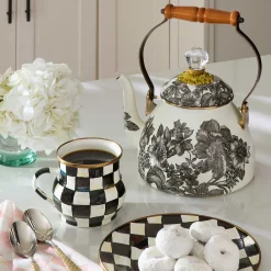 The Coffee Shop|Fall Entertaining|MacKenzie-Childs Sterling English Garden 2 Quart Tea Kettle
