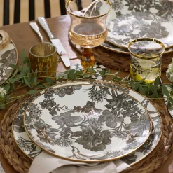 Spring|Dinnerware & Flatware|MacKenzie-Childs Sterling English Garden Enamel Dinner Plate