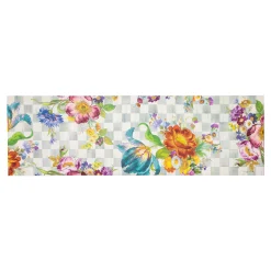 Rugs|MacKenzie-Childs Sterling Flower Market Floor Mat - 2'6 x 8' Runner
