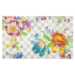 Rugs|MacKenzie-Childs Sterling Flower Market Floor Mat - 3' x 5'