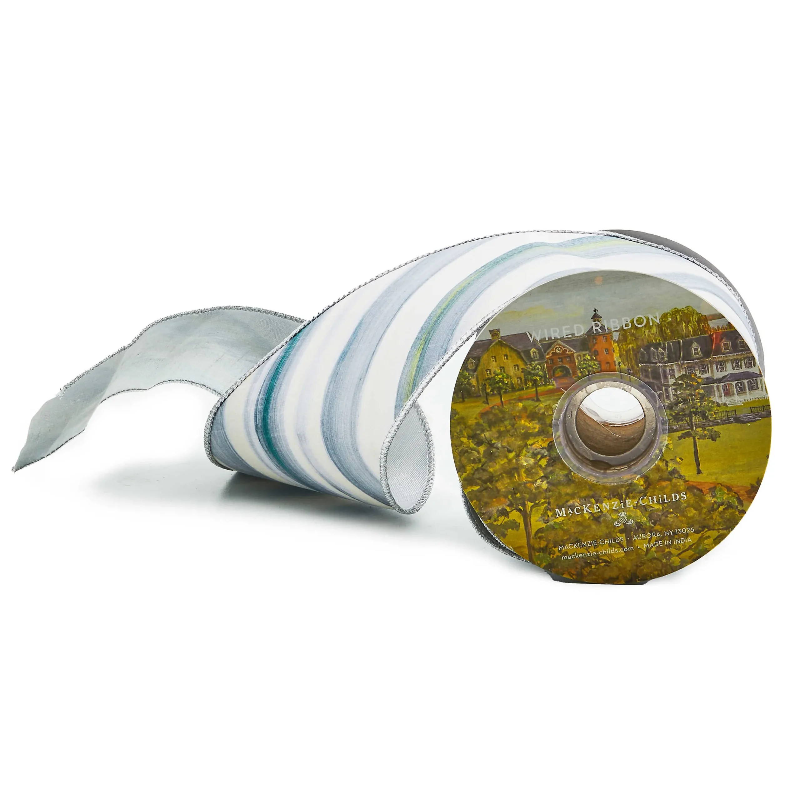 Finishing Touches|MacKenzie-Childs Sterling Stripe 4 Ribbon
