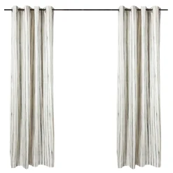 Room Accents|MacKenzie-Childs Sterling Stripe Grommet Top Curtain Panel