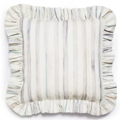Pillows, Throws, & Cushions|MacKenzie-Childs Sterling Stripe Ruffle Throw Pillow