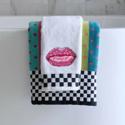 Bath & Bath Accessories|MacKenzie-Childs Stripe  Dot Confetti Bath Towel