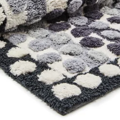 Bath & Bath Accessories|Rugs|MacKenzie-Childs Stripe Dot Grey Bath Rug