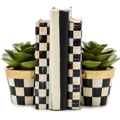 Greenery & Florals|Room Accents|MacKenzie-Childs Succulent Bookends