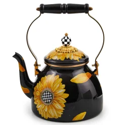 Fall Entertaining|Tea Kettles|MacKenzie-Childs Sunflower 2 Quart Tea Kettle