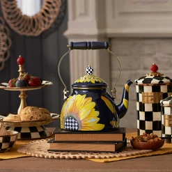 Fall Entertaining|Tea Kettles|MacKenzie-Childs Sunflower 2 Quart Tea Kettle