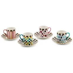 Kitchen & Dining Sets|The Coffee Shop|MacKenzie-Childs Sweetheart Espresso Cup  Saucer, Set of 4