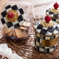 Kitchen Storage & Organization|MacKenzie-Childs Sweets Jar with Courtly Check Enamel Lid