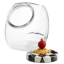 Kitchen Storage & Organization|MacKenzie-Childs Sweets Jar with Courtly Check Enamel Lid