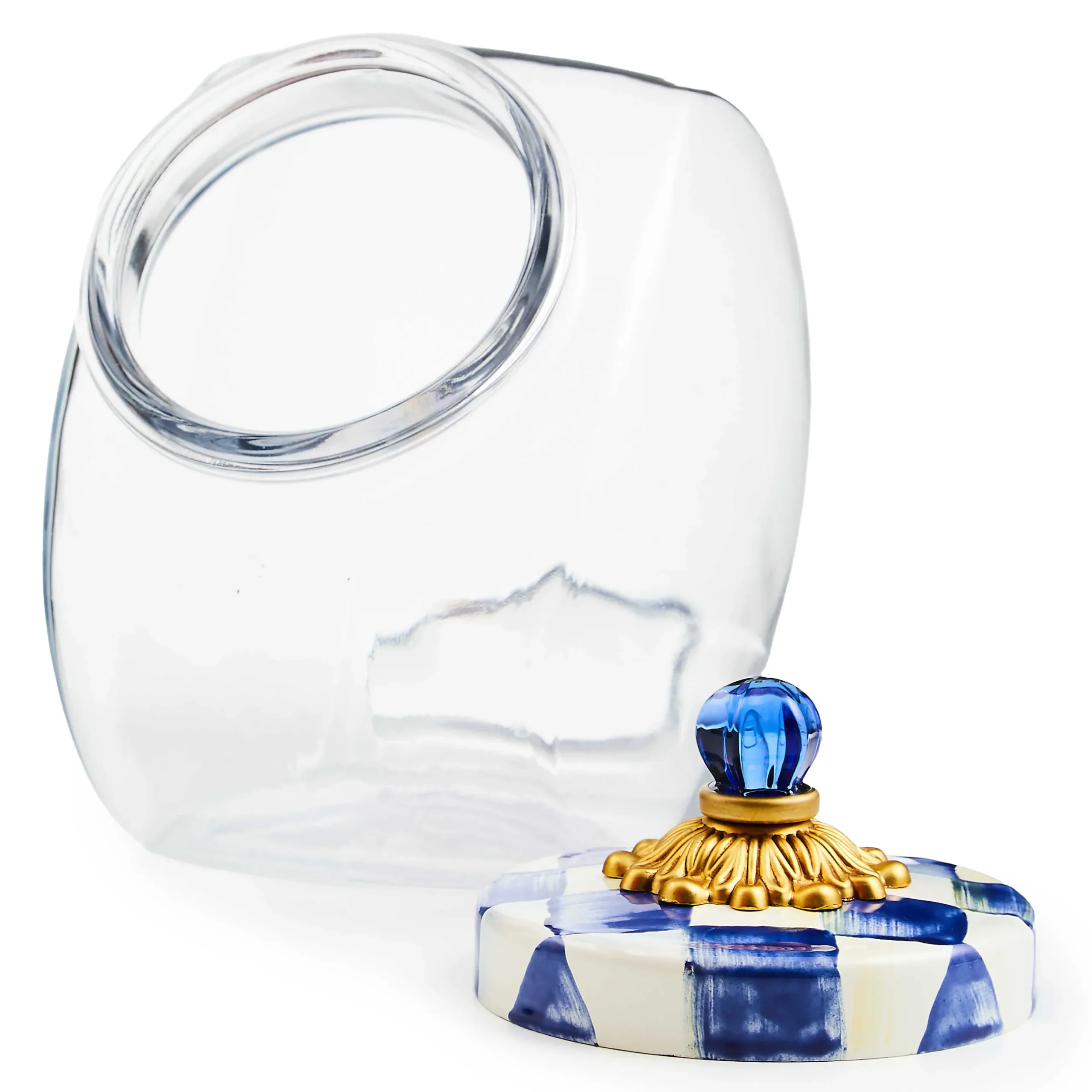Kitchen Storage & Organization|MacKenzie-Childs Sweets Jar with Royal Check Lid