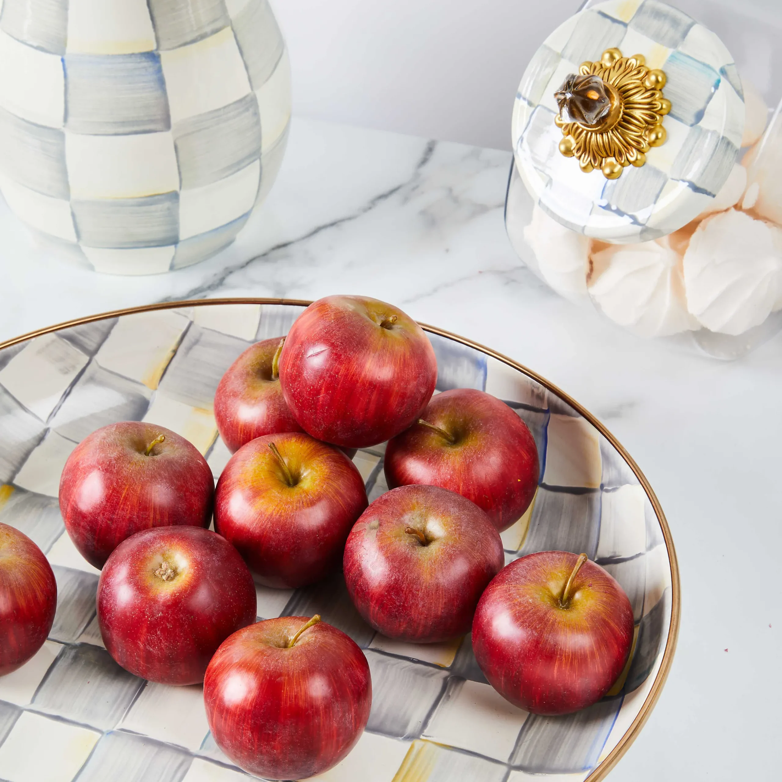 Kitchen Storage & Organization|MacKenzie-Childs Sweets Jar with Sterling Check Lid