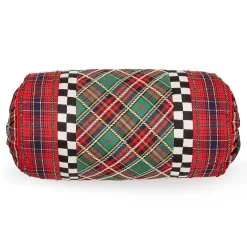 Pillows, Throws, & Cushions|MacKenzie-Childs Tartan Beaded Bolster Pillow