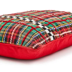 Pillows, Throws, & Cushions|MacKenzie-Childs Tartan Beaded Lumbar Pillow
