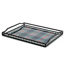 Room Accents|MacKenzie-Childs Tartan Black Butler's Tray