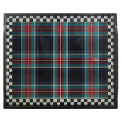 Room Accents|MacKenzie-Childs Tartan Black Butler's Tray