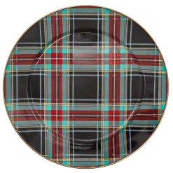 Dinnerware & Flatware|MacKenzie-Childs Tartan Black Charger