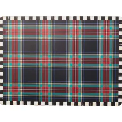 Kitchen & Dining Sets|Table Accessories|MacKenzie-Childs Tartan Black Cork Back Placemats, Set of 4