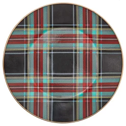 Dinnerware & Flatware|MacKenzie-Childs Tartan Black Dinner Plate