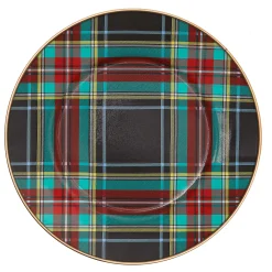 Dinnerware & Flatware|MacKenzie-Childs Tartan Black Salad/Dessert Plate