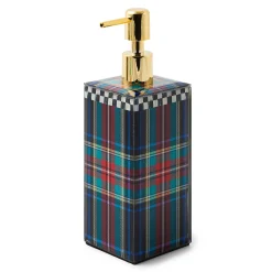 Bath & Bath Accessories|MacKenzie-Childs Tartan Black Soap Pump