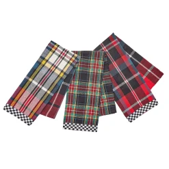 Holiday|Kitchen & Table Linens|MacKenzie-Childs Tartan Check Assorted Woven Dish Towels, Set of 3