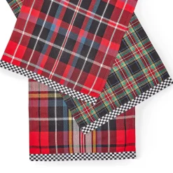 Holiday|Kitchen & Table Linens|MacKenzie-Childs Tartan Check Assorted Woven Dish Towels, Set of 3