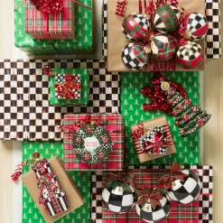 Holiday|MacKenzie-Childs Tartan Glass Ball Ornaments, Set of 6