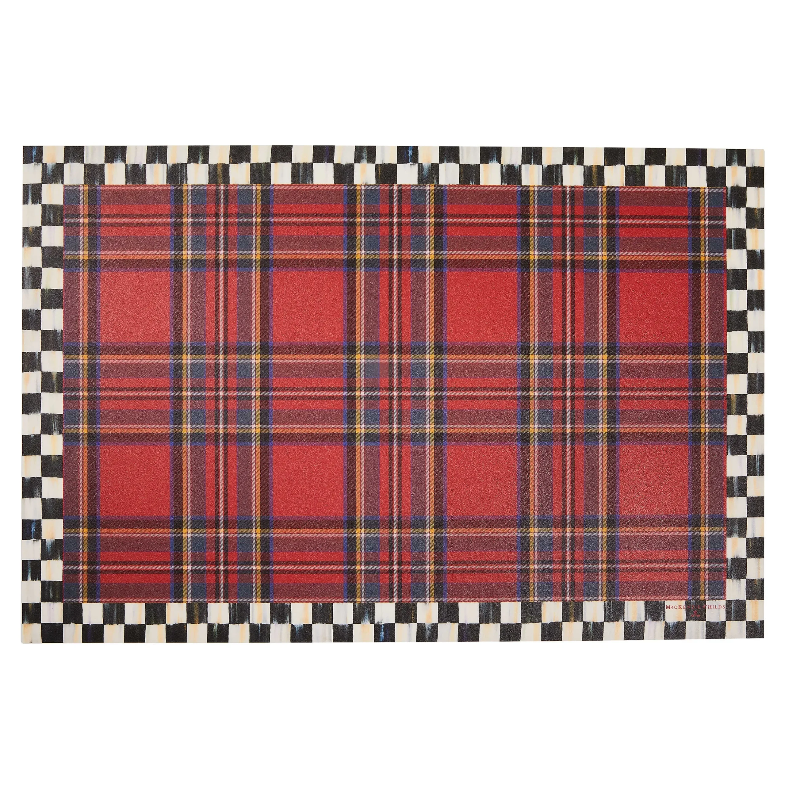 Rugs|MacKenzie-Childs Tartan Red 2' x 3' Floor Mat
