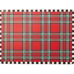 Kitchen & Dining Sets|Table Accessories|MacKenzie-Childs Tartan Red Cork Back Placemats, Set of 4