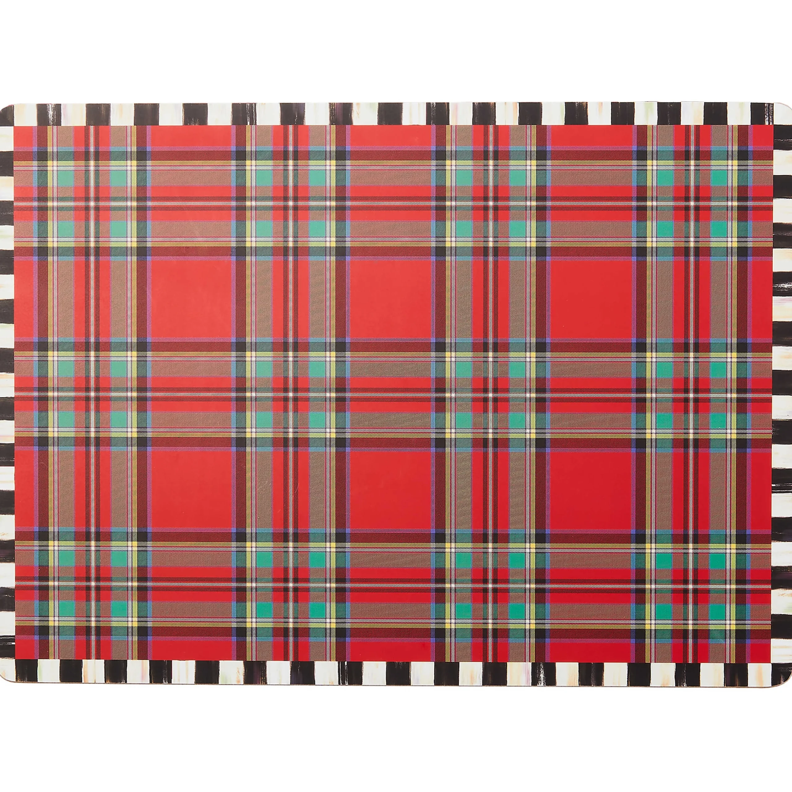 Kitchen & Dining Sets|Table Accessories|MacKenzie-Childs Tartan Red Cork Back Placemats, Set of 4