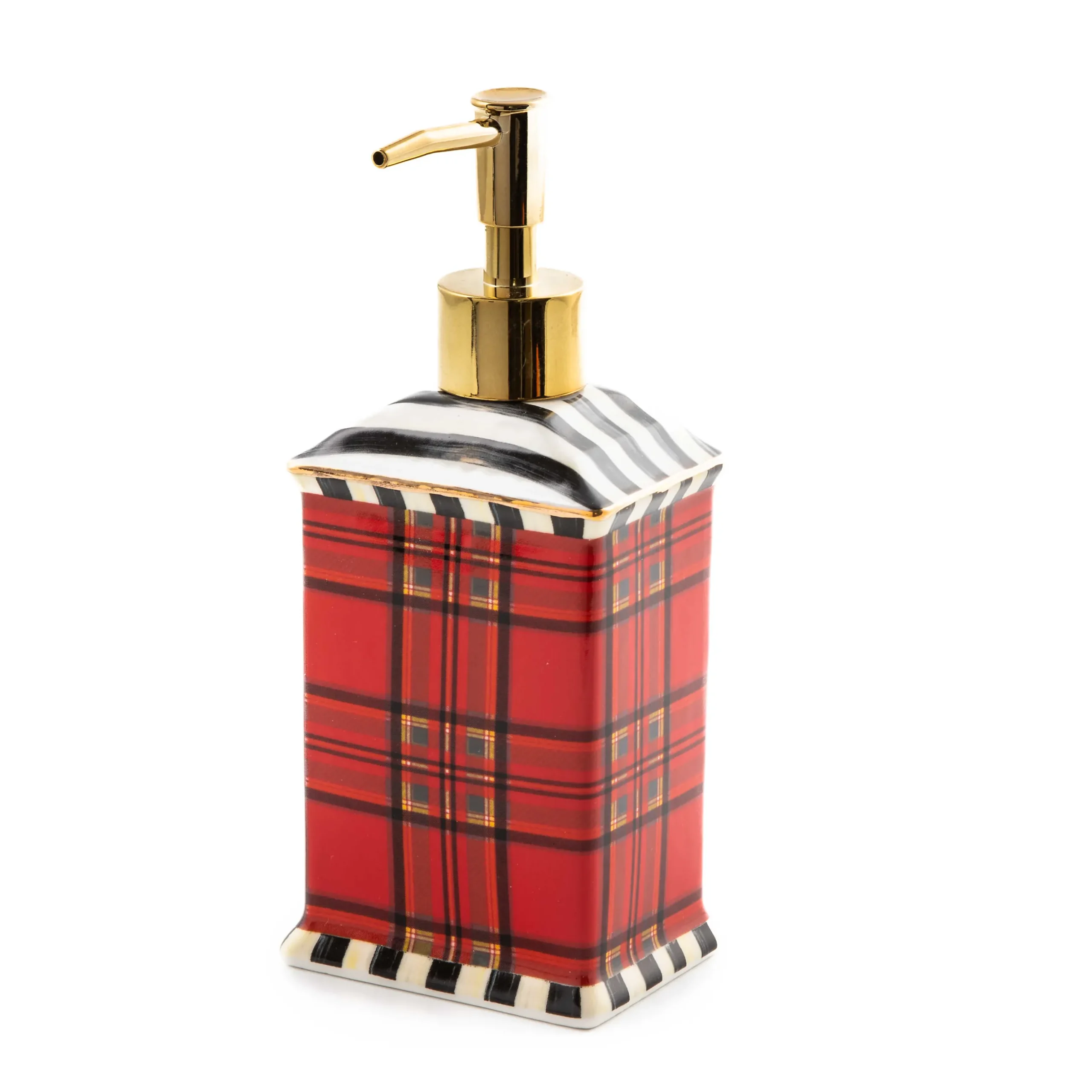 Holiday|Bath & Bath Accessories|MacKenzie-Childs Tartan Red Soap Pump