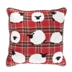 Holiday|Pillows, Throws, & Cushions|MacKenzie-Childs Tartan Sheep Throw Pillow