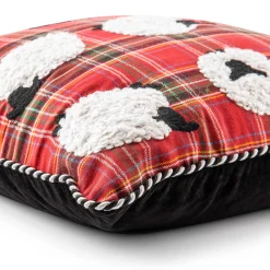 Holiday|Pillows, Throws, & Cushions|MacKenzie-Childs Tartan Sheep Throw Pillow