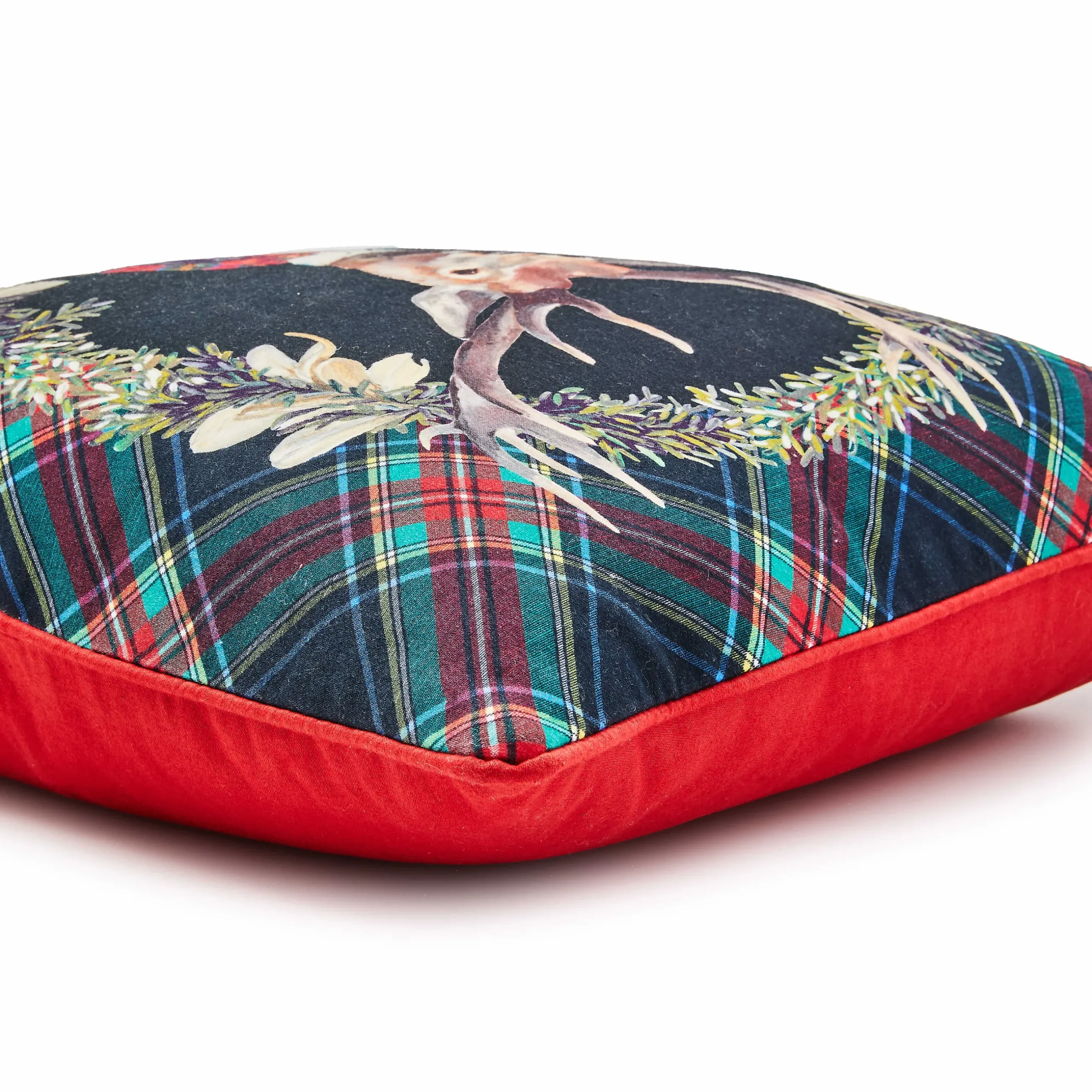 Pillows, Throws, & Cushions|MacKenzie-Childs Tartan Stag Throw Pillow